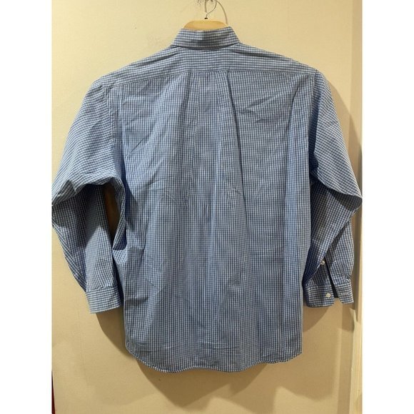 RALPH LAUREN Button Down‎ Shirt - Blake - Size L Men’s  Blue And White Check - Picture 2 of 5